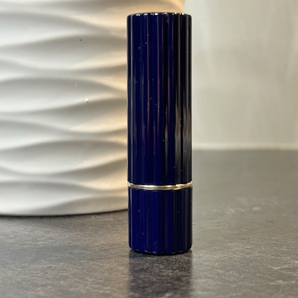 Vintage Estee Lauder All Day Lipstick SPICED ROSE Blue RIbbed Tube HTF - Picture 5 of 6